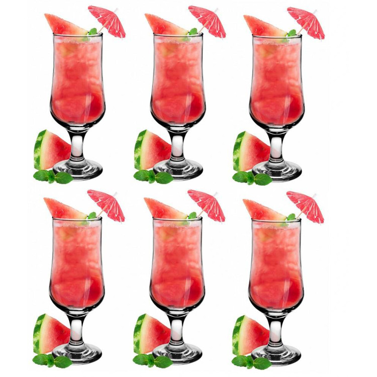Szklanki na nóżce Glasmark kieliszki koktajlowe 340 ml zestaw 6 sztuk