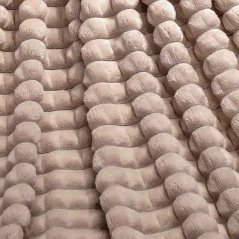 Koc beżowy 200x220 cm mikrofibra Cotton World miękki ciepły pled narzuta na łóżko