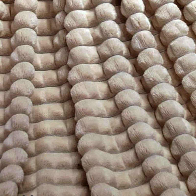 Koc jasny brąz 160x200 cm mikrofibra Cotton World miękki ciepły pled narzuta na łóżko