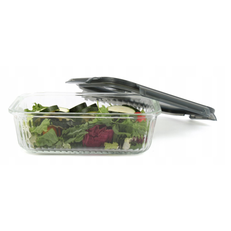 Zestaw 3 pojemników szklanych lunchbox MG Home Cucina 1500/1000/400 ml żaroodporne