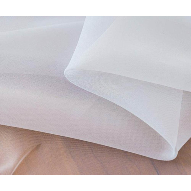 Firana biała gładka 145x250 na taśmie Cotton World