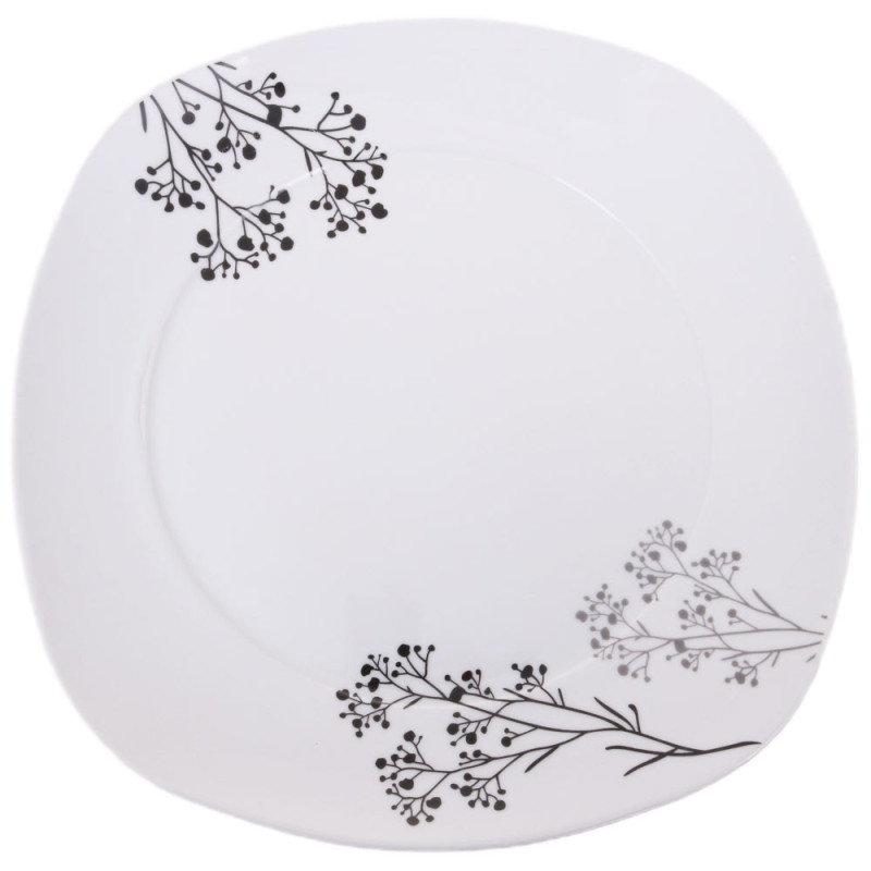 Serwis obiadowy porcelana 38 elementów komplet na 6 osób biały z serwisem kawowym + dodatki Violet VC 229