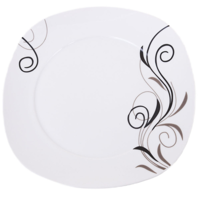 Serwis obiadowy porcelana 43 elementy komplet na 12 osób biały + dodatki Violet VC 442