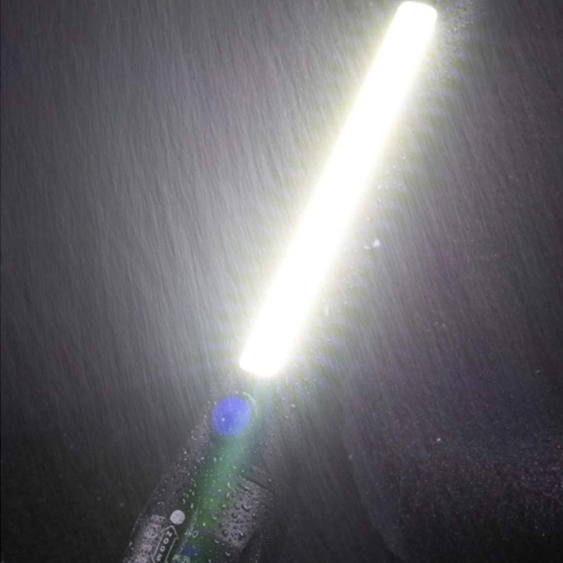 Latarka taktyczna LED ładowanie USB latarka w pudełku A 3611 COB ZOOM T6