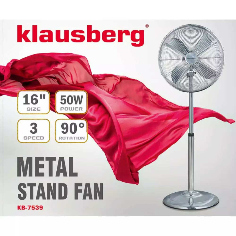 Wentylator podłogowy Klausberg KB 7539 wiatrak cyrkulacyjny 50W