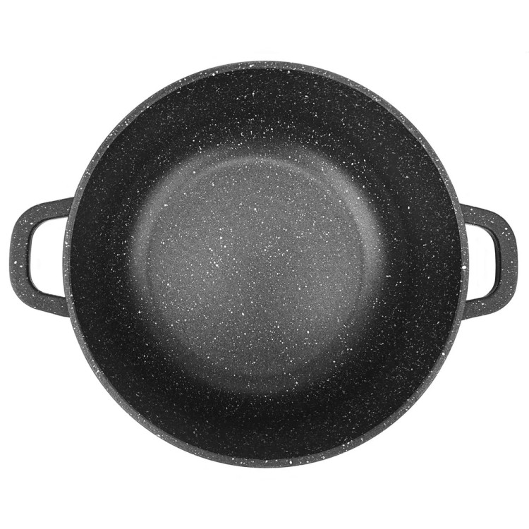 Garnki marmurowe czarne 1.3/1.7/2.3 L zestaw 6 elementowy Zilner ZL 8916 indukcja gaz