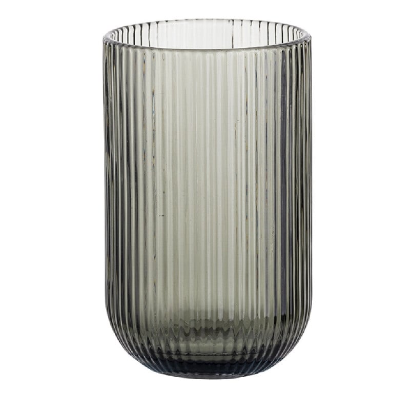 Szklanki wysokie ryflowane Florina Vacanza Grey 430 ml szklane zestaw 6 sztuk