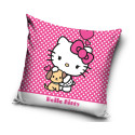 Poszewka dwustronna velvetowa dla dzieci 40x40 cm na jaśka Hallo Kitty realistyczny wzór HK 223005