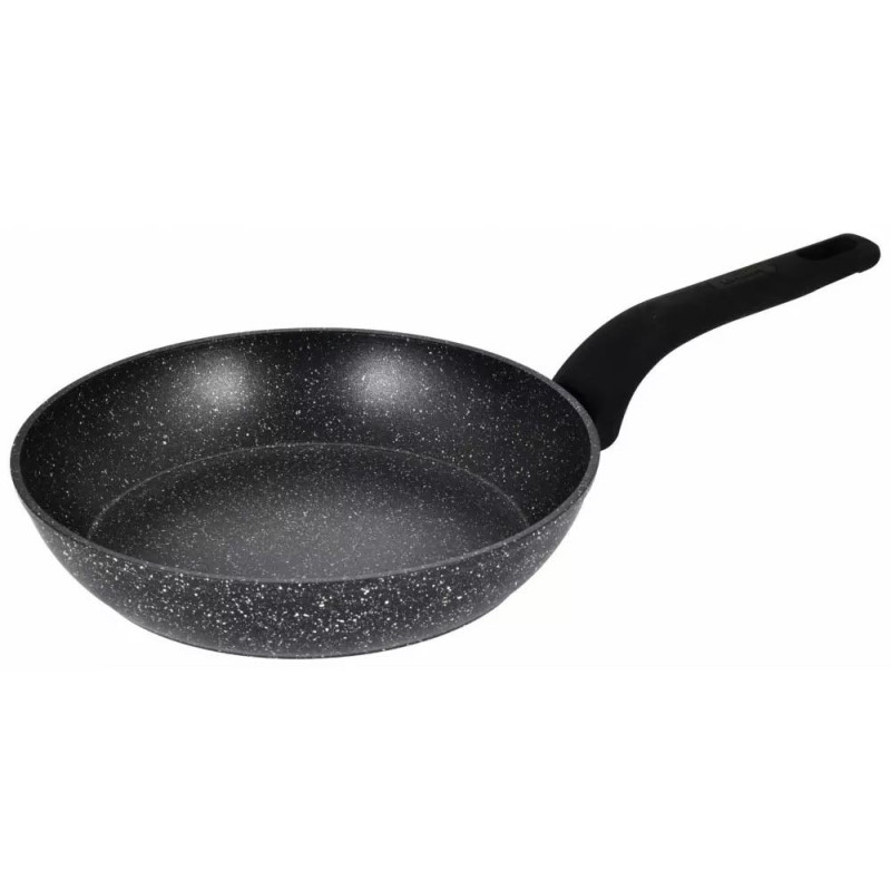 Patelnie aluminiowe z powłoką marmurkową 20/24/28 cm zestaw 3 sztuk czarne Kinghoff KH 7438
