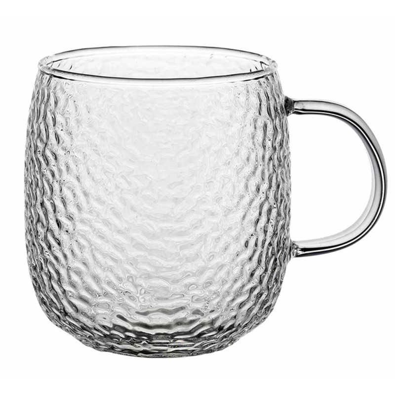 Szklanki z uchem Savia 380 ml do kawy latte komplet kuków szklanych 2 sztuki Florina 3K 1017