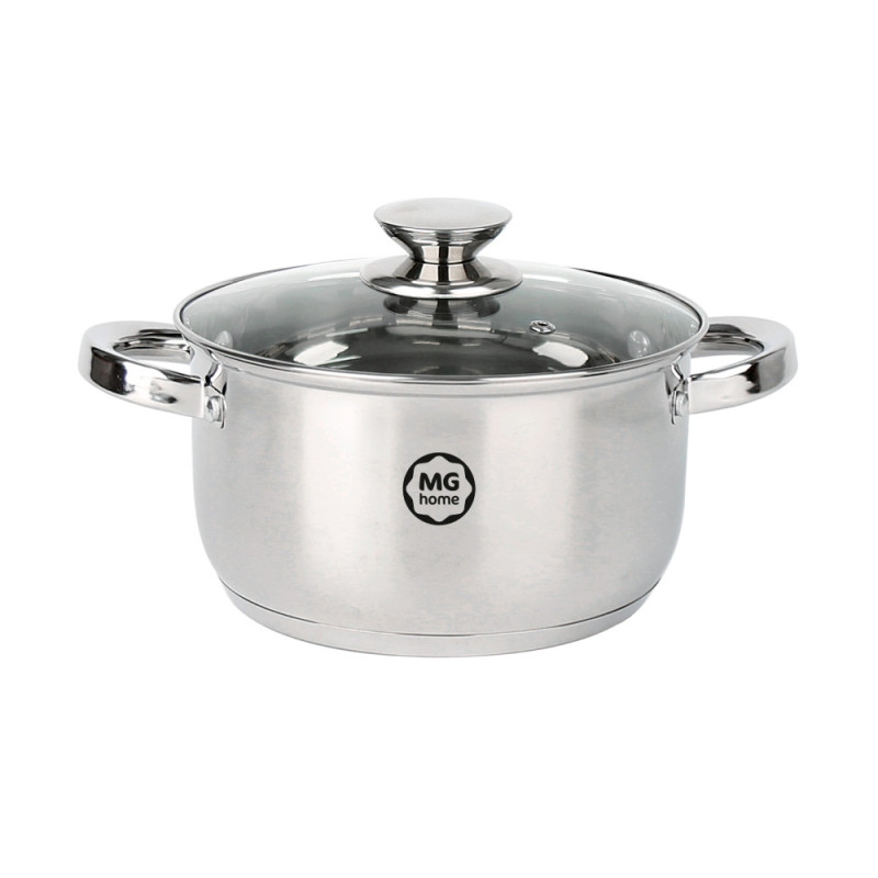 Garnek stalowy MG Home Verso Daily 28 cm 8.9 litra  z pokrywką na indukcję