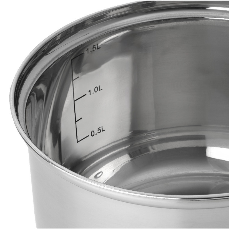 Garnek stalowy niski MG Home Verso Daily 24 cm 2,5 litra  z pokrywką na indukcję