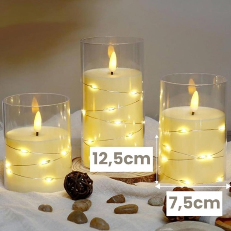 Świeczka LED 12.5cm w obudowie wkłady LED do zniczy świeca ozdobna SLA7071