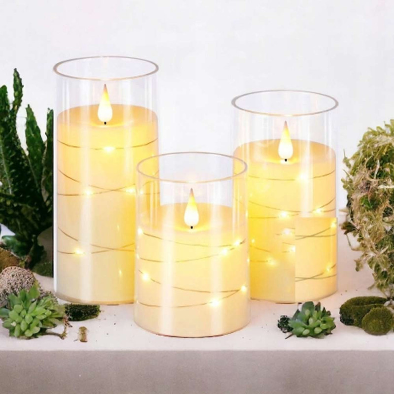 Świeczka LED 12.5cm w obudowie wkłady LED do zniczy świeca ozdobna SLA7071