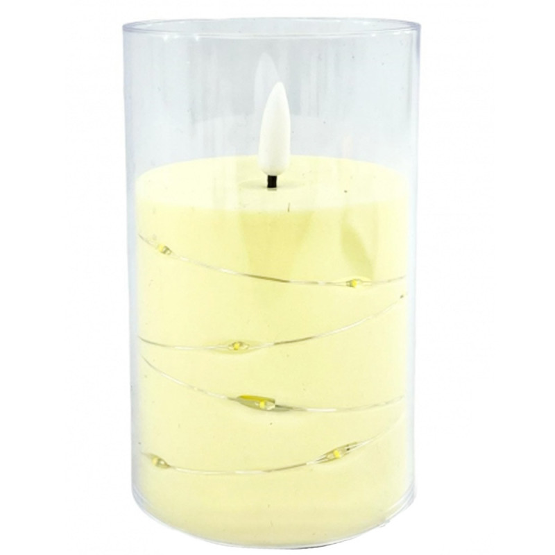 Świeczka LED 12.5cm w obudowie wkłady LED do zniczy świeca ozdobna SLA7071