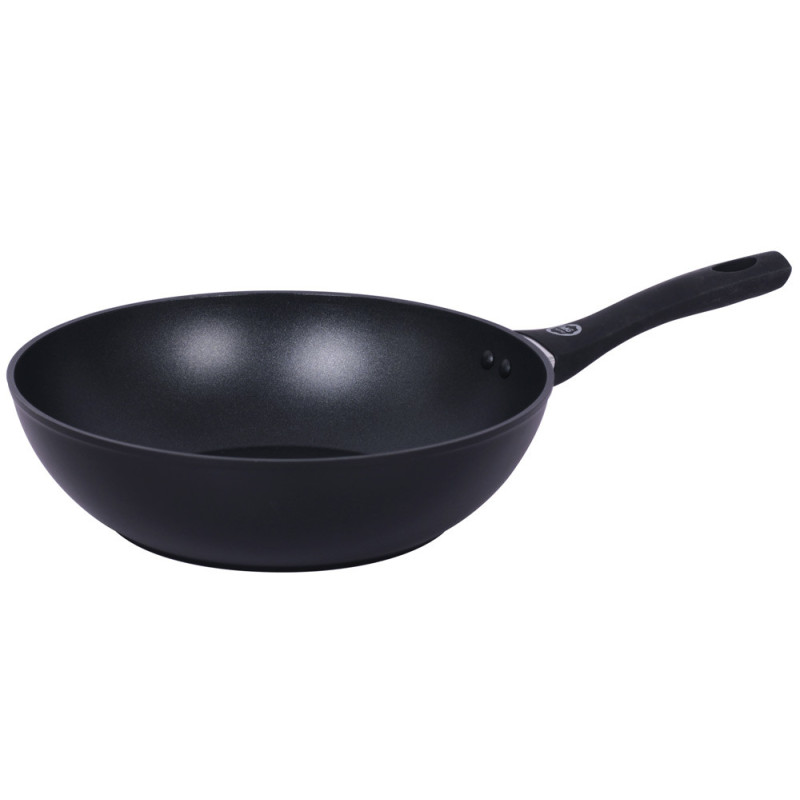 Wok 28 cm patelnia głęboka czarna nieprzywieralna powłoka MG Home