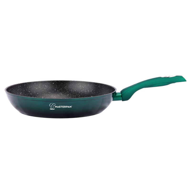 Patelnie aluminiowe z powłoką marmurkową 20/24/28 cm zestaw 3 sztuk zielone Masterpan MP 2381