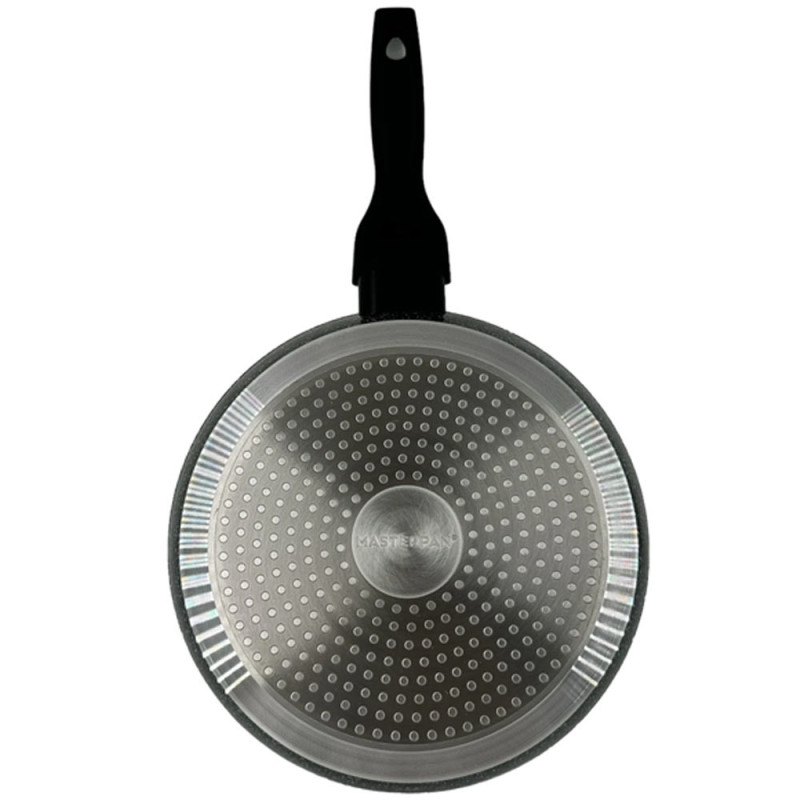 Patelnia głęboka szary marmurek 24 cm powłoka granitowa Masterpan MP 2324