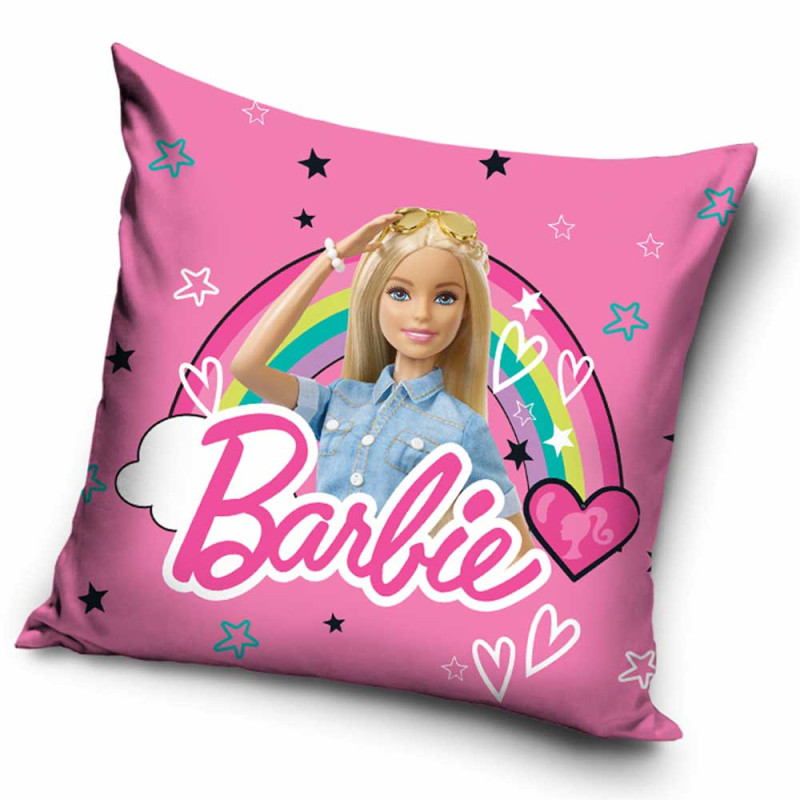 Poszewka velvet 40x40 na poduszkę jaśka realistyczny wzór Barbie 203027