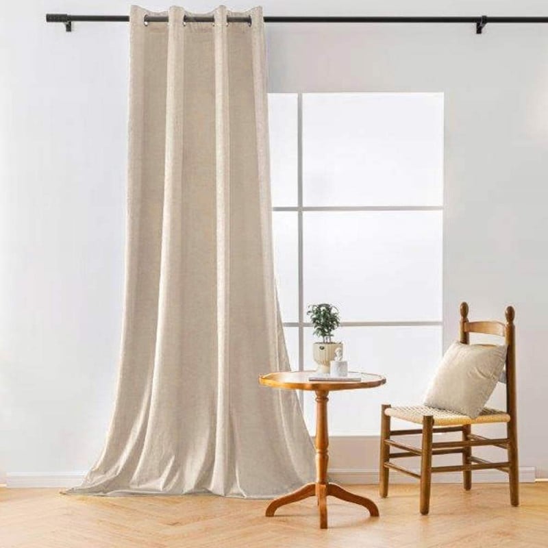 Zasłony zaciemniające na przelotkach Cotton World Velvet welur 140x250 cm latte