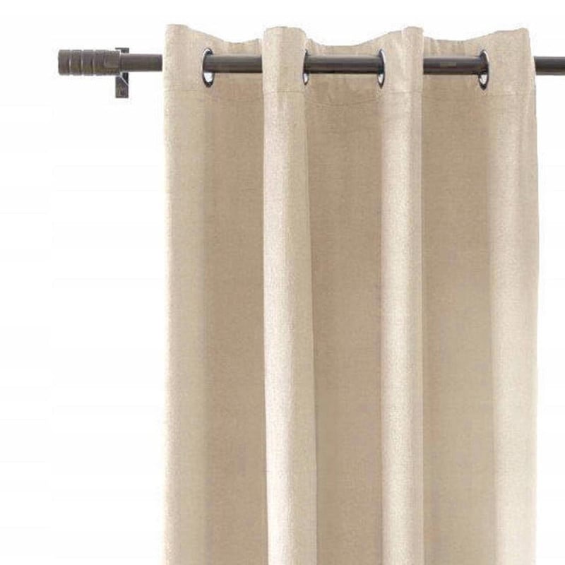 Zasłony zaciemniające na przelotkach Cotton World Velvet welur 140x250 cm latte
