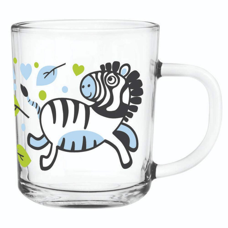 Kubek szklany dla dziecka 220 ml małe szklaneczki Tola zestaw 3 sztuk Zwierzaki Glasmark