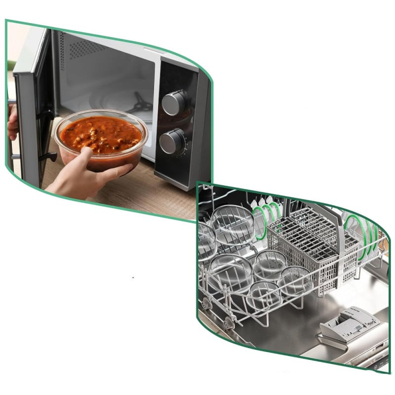Pojemnik szklany 600 ml okrągły lunchbox Altom Fresh żaroodporny hermetyczny