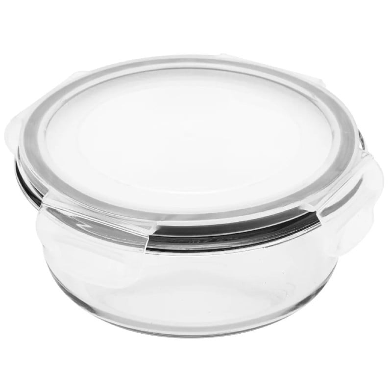 Pojemnik szklany 400 ml okrągły lunchbox Altom Fresh żaroodporny hermetyczny