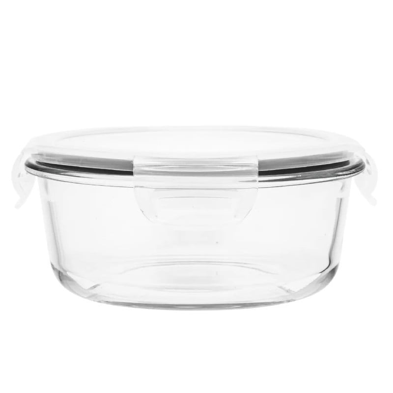 Pojemnik szklany 400 ml okrągły lunchbox Altom Fresh żaroodporny hermetyczny