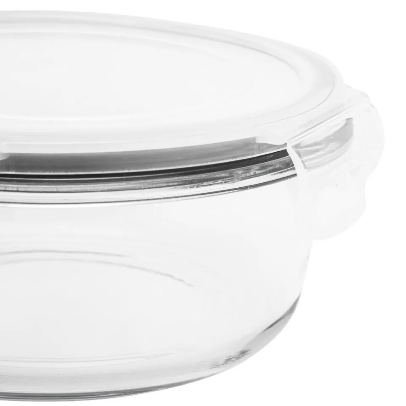 Pojemnik szklany 400 ml okrągły lunchbox Altom Fresh żaroodporny hermetyczny