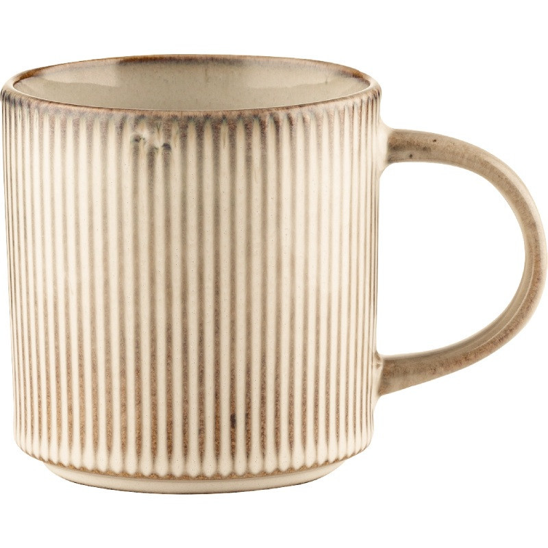 Serwis obiadowy porcelanowy GierekHoff Evie 30 elementów z salaterkami i kubkami zestaw talerzy dla 6 osób retro 1211