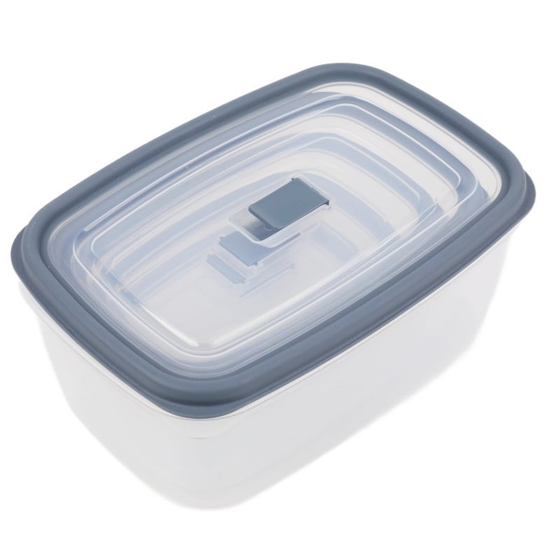 Pojemniki prostokątne lunchbox MG Home Misto zestaw 5 sztuk hermetyczne 2700/1800/1150/650/340 ml szare