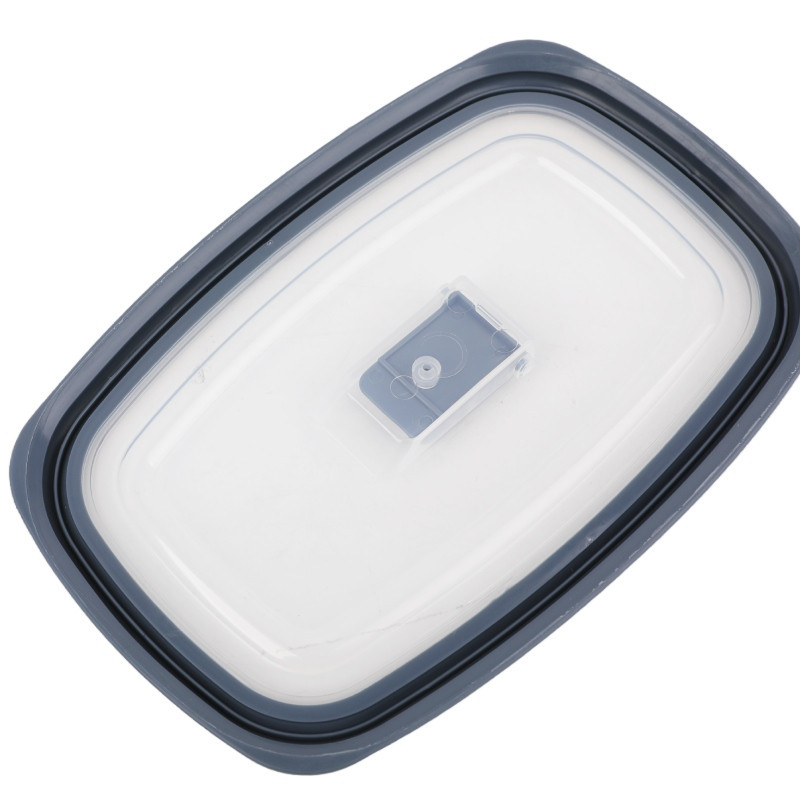 Pojemniki prostokątne lunchbox MG Home Misto zestaw 5 sztuk hermetyczne 2700/1800/1150/650/340 ml szare
