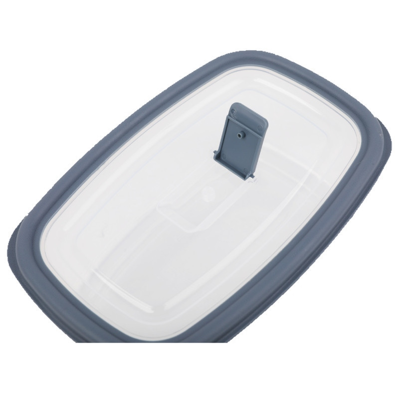 Pojemniki prostokątne lunchbox MG Home Misto zestaw 5 sztuk hermetyczne 2700/1800/1150/650/340 ml szare