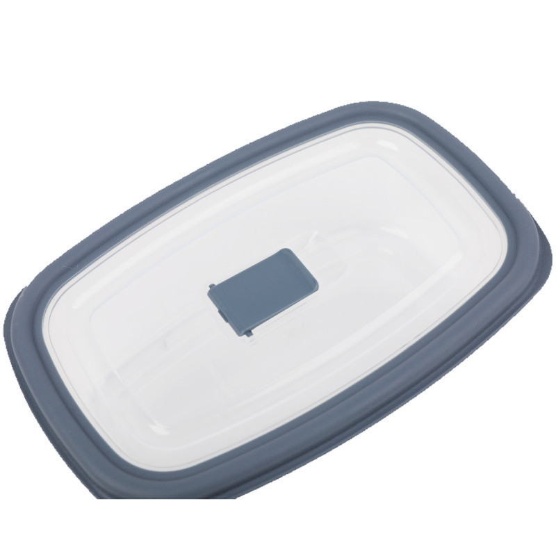 Pojemniki prostokątne lunchbox MG Home Misto zestaw 5 sztuk hermetyczne 2700/1800/1150/650/340 ml szare