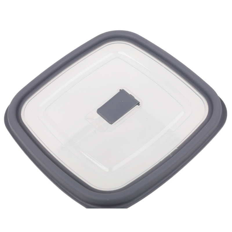 Pojemniki kwadratowe lunchbox MG Home Misto zestaw 5 sztuk hermetyczne 2700/1800/1150/650/340 ml szare