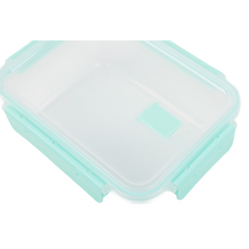 Pojemniki prostokątne lunchbox MG Home Misto zestaw 4 sztuk hermetyczne 2500/1350/600/250 ml turkusowe