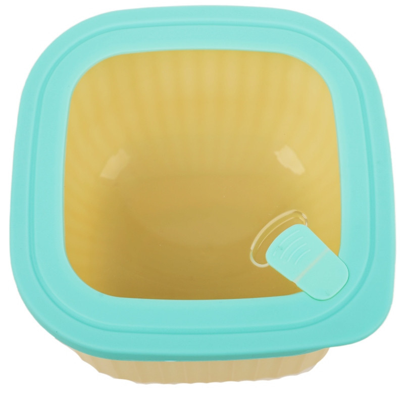 Pojemniki kwadratowe lunchbox MG Home Misto zestaw 4 sztuk hermetyczne 2500/1500/960/520 ml kremowe