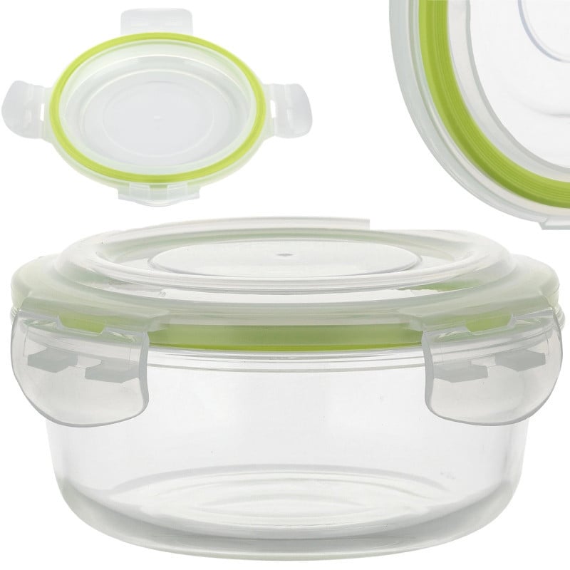 Pojemniki szklane okrągłe lunchbox Florina Frigo zestaw 3 sztuki żaroodporne hermetyczne 620 ml