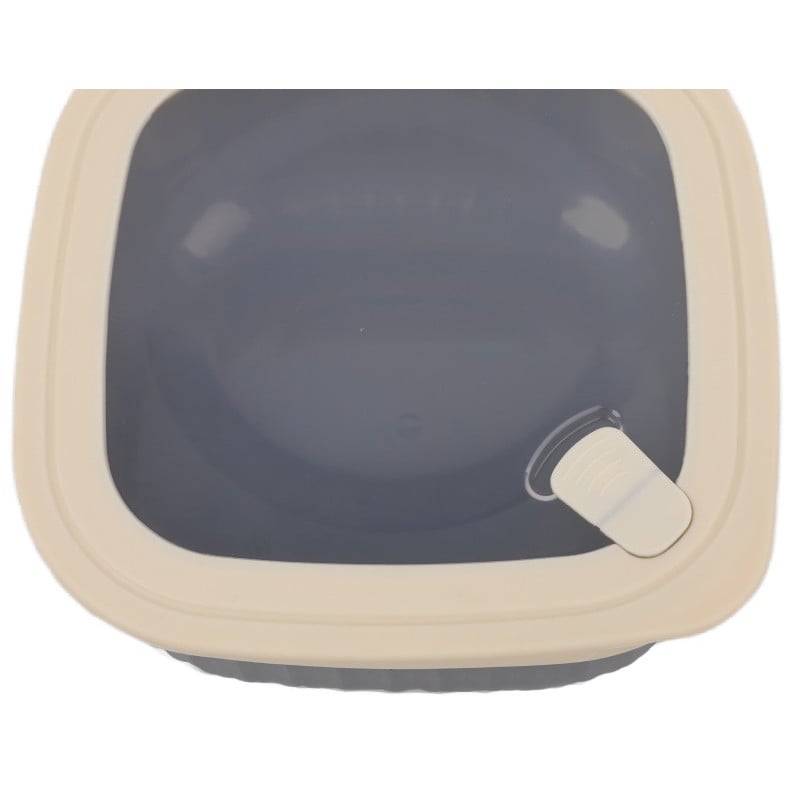 Pojemniki kwadratowe lunchbox MG Home Misto zestaw 4 sztuk hermetyczne 2500/1500/960/520 ml szare