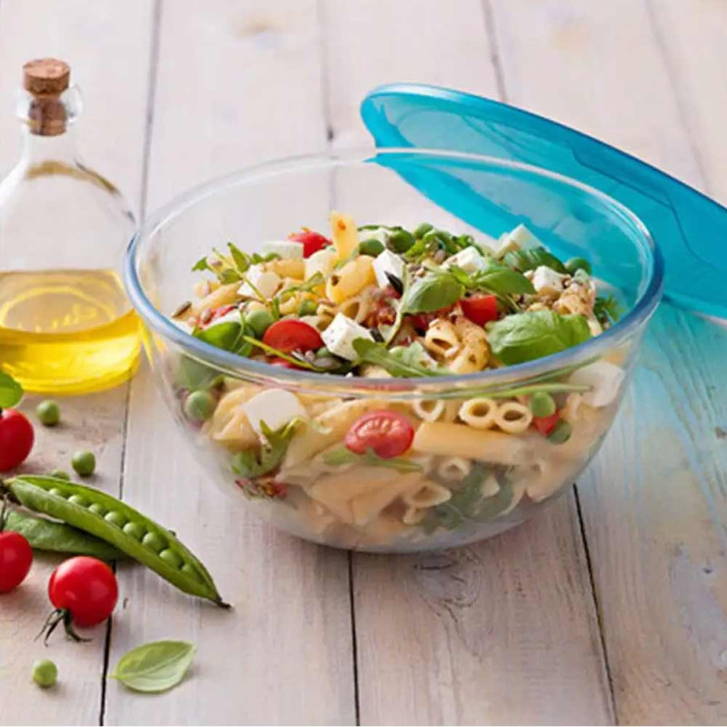 Miska żaroodporna 2000 ml salaterka 21 cm naczynie z pokrywką Cook&Enjoy Pyrex 180 P