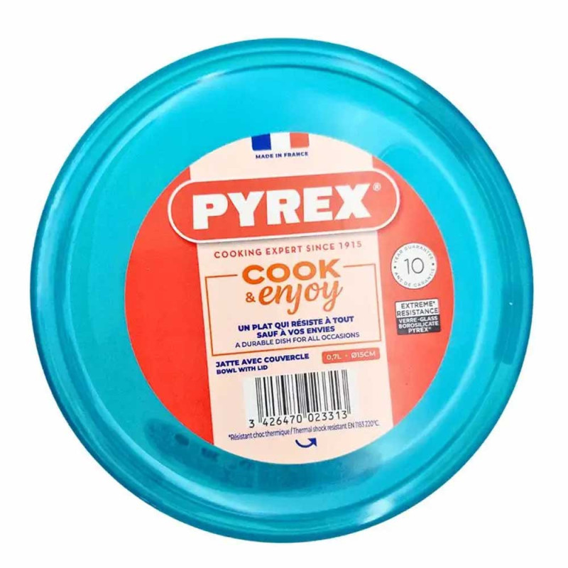 Miska żaroodporna 2000 ml salaterka 21 cm naczynie z pokrywką Cook&Enjoy Pyrex 180 P