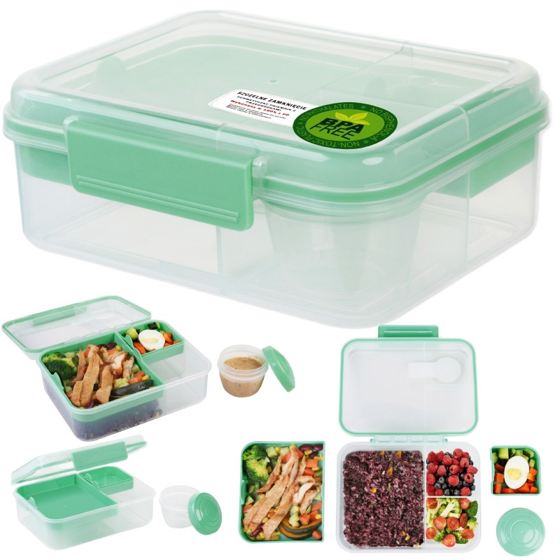 Pojemnik śniadaniowy lunchbox GierekHoff Bento 5 komór z pojemnikiem na sos śniadaniówka na żywność GH 1106