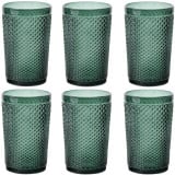 Szklanki do wody 340 ml wysokie Florina Alexis Emerald szmaragdowe zestaw 6 sztuk