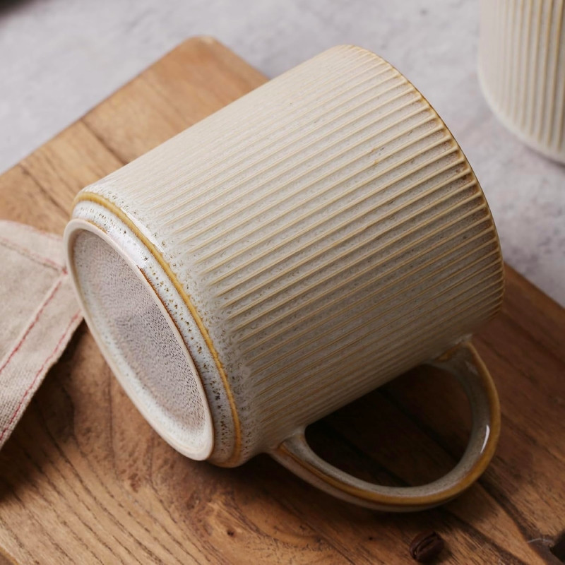 Serwis obiadowy porcelanowy GierekHoff Evie 30 elementów z salaterkami i kubkami zestaw talerzy dla 6 osób retro 1211