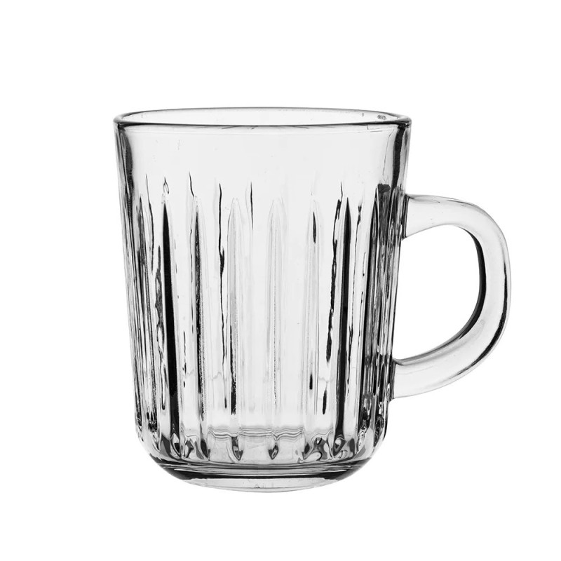 Kubki ryflowane 230 ml Altom Venus do kawy i herbaty szklane zestaw 6 sztuk