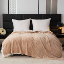 Koc 200x220 cm mikrofibra Cotton World miękki ciepły pled narzuta na łóżko beżowy KHT-56