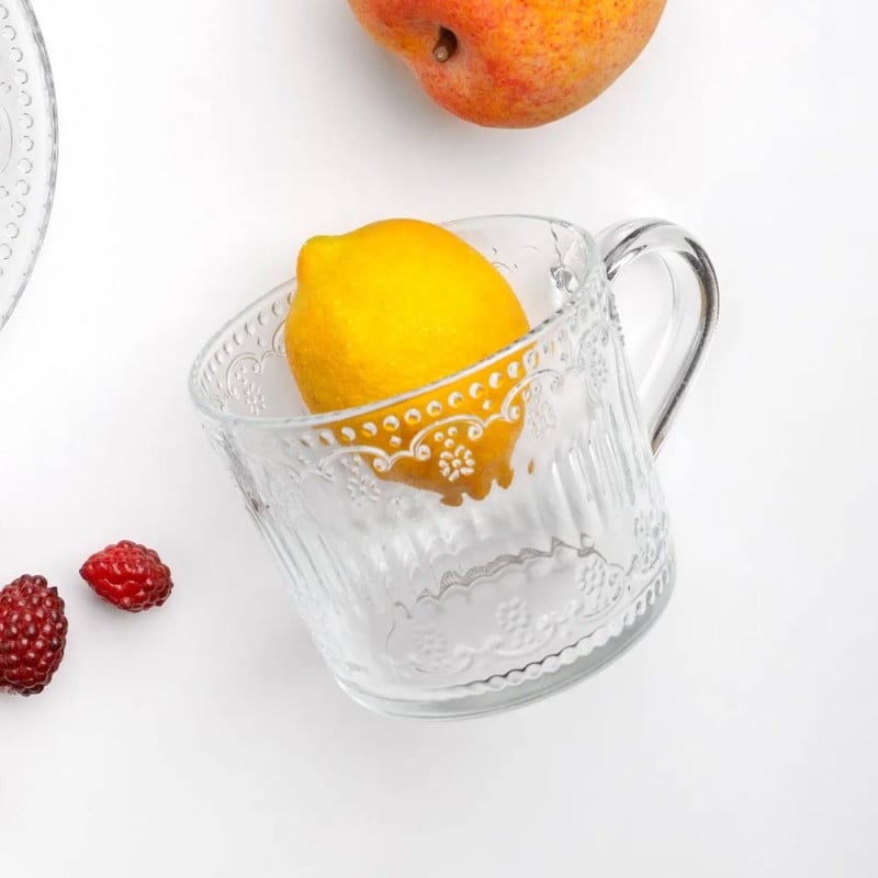 Kubki 450 ml Altom Karen duże filiżanki do kawy i herbaty szklane zestaw 6 sztuk