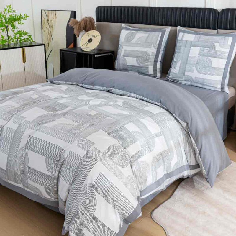 Pościel z lampasami 160x200 mikrofibra Cotton World 3 części FPD 2926