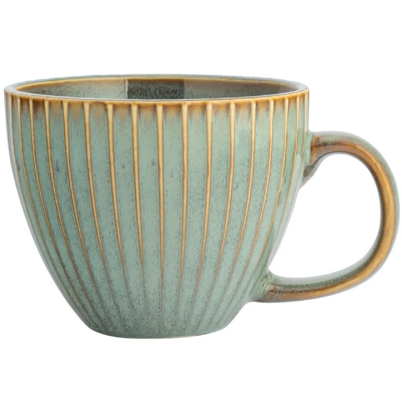 Filiżanka porcelanowa duża 450 ml Altom Sage kubek do kawy herbaty szałwiowa retro